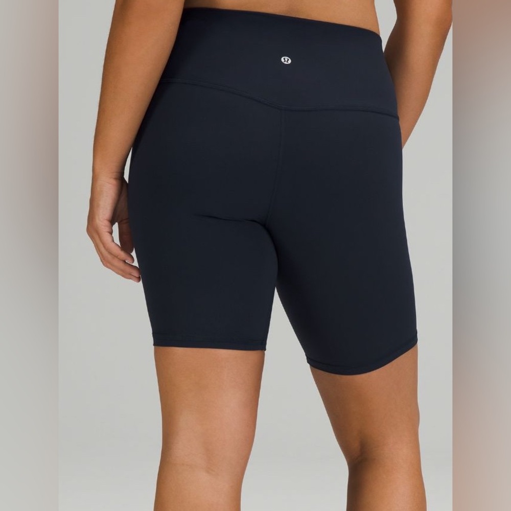 lululemon athletica Dark Navy Bike Shorts High-Waisted Stretchy